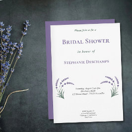 Simple Lavender Bridal Shower Invitation Einladung