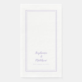 Simple Lavender Modern Minimalist Wedding Dinner Serviette