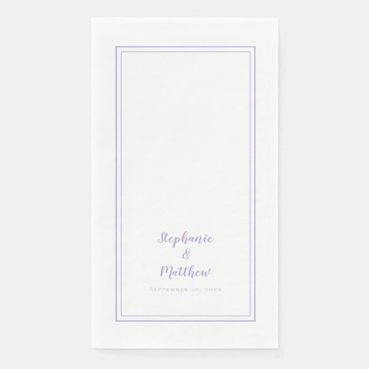 Simple Lavender Modern Minimalist Wedding Dinner Serviette (Vorderseite)