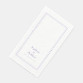 Simple Lavender Modern Minimalist Wedding Dinner Serviette (Ecke)