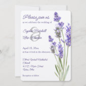 Simple Lavender Sprigs Einladung (Vorderseite)