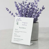 Simple Lavender Wedding Bar Menu Sockelschild