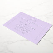 Simple Lavender Wedding Folieneinladung (Gedreht)