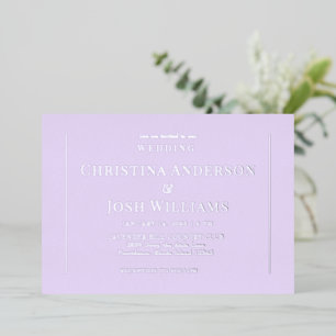 Simple Lavender Wedding Folieneinladung