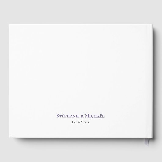 Simple Lavender Wedding Gästebuch (Rückseite)