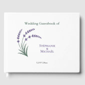 Simple Lavender Wedding Gästebuch (Vorderseite)