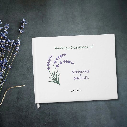Simple Lavender Wedding Gästebuch
