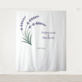 Simple Lavender Wedding Photo Booth Backdrop Wandteppich (Vorderseite)