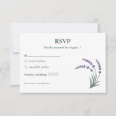 Simple Lavender Wedding RSVP Card Karte (Vorderseite)