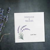 Simple Lavender Wedding Serviette