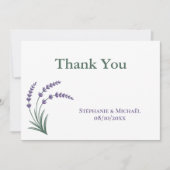 Simple Lavender Wedding Thank You Card Einladung (Vorderseite)