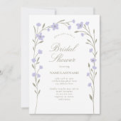 Simple Lavender Wildblume Brautparty Einladung (Vorderseite)