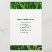 Simple Lawn Care Service Business Quote Briefpapier (Rückseite)