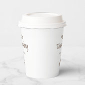 Simple Leaf Modern Family Thanksgiving Dinner Pappbecher (Links)