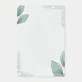 Simple Leaf Pattern Post-it Notes Post-it Klebezettel