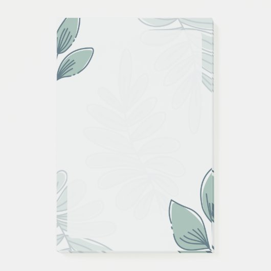 Simple Leaf Pattern Post-it Notes Post-it Klebezettel (Vorderseite)