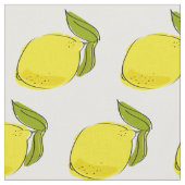 Simple Lemon Pattern White Stoff (Nahaufnahme)