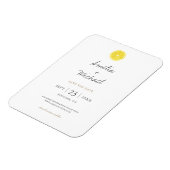 Simple Lemon Save the Date Magnet (Linke Seite)