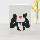 Simple Lesbian Love Card Karte (Gelbe Blume)