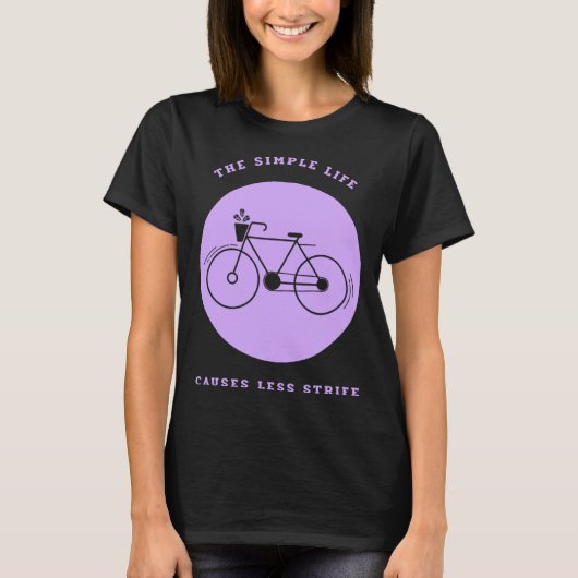 Simple Life Bicycle Biking Environmental T-Shirt (Vorderseite)