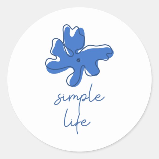 Simple Life Minimalism Runder Aufkleber (Vorderseite)
