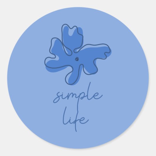 Simple Life Minimalism Runder Aufkleber (Vorderseite)