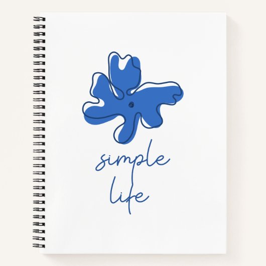Simple Life Minimalism Spiral Notebook Notizblock (Vorderseite)