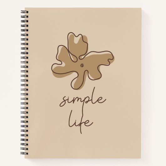 Simple Life Minimalism Spiral Notebook Notizblock (Vorderseite)