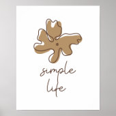 Simple Life Minimalism Wall Art Poster (Vorne)