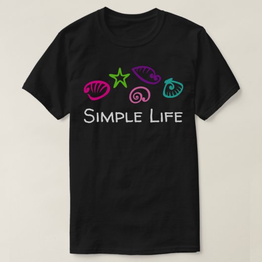 Simple Life Seashells T-Shirt (Design vorne)
