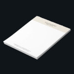 Simple Light Beige Linen Black Typography Notizblock<br><div class="desc">The elegant,  simple,  and minimalistic immigration attorney note design features customizable black typography on a light beige linen texture background.</div>
