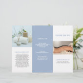 Simple Light Blue Elegante Wellness-Center Trifold (Stehend Vorderseite)
