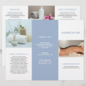 Simple Light Blue Elegante Wellness-Center Trifold (Vorne/Hinten)