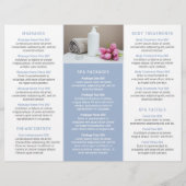 Simple Light Blue Elegante Wellness-Center Trifold (Rückseite)