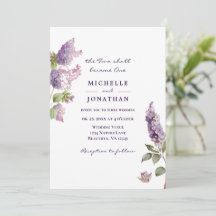 Simple Lilac Blume Grüne Christliche Hochzeit