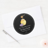 Simple Lilac Infused Honey Label Runder Aufkleber (Umschlag)