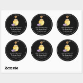 Simple Lilac Infused Honey Label Runder Aufkleber (Blatt)