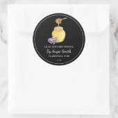 Simple Lilac Infused Honey Label Runder Aufkleber (Tasche)