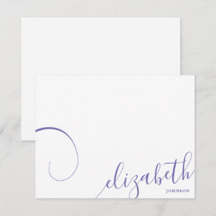 Simple Lilac Romantische Kalligrafie Mitteilungskarte