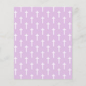 Simple Lilac | Taufeinladung Flyer (Hinten)