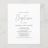 Simple Lilac | Taufeinladung Flyer (Vorne)