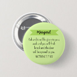Simple Lime Green Frage Gottsbibel Verse Christlic Button