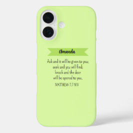Simple Lime Green Frage Gottsbibel Verse Christlic iPhone 16 Hülle
