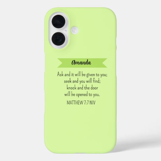 Simple Lime Green Frage Gottsbibel Verse Christlic Case-Mate iPhone Hülle (Rückseite)