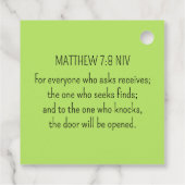 Simple Lime Green Frage Gottsbibel Verse Christlic Geschenkanhänger (Rückseite)