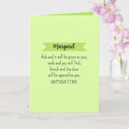 Simple Lime Green Frage Gottsbibel Verse Christlic Karte