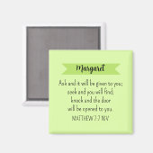 Simple Lime Green Frage Gottsbibel Verse Christlic Magnet (Vorderseite/Rückseite)