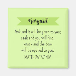 Simple Lime Green Frage Gottsbibel Verse Christlic Magnet