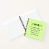 Simple Lime Green Frage Gottsbibel Verse Christlic Notizblock (Innenseite)