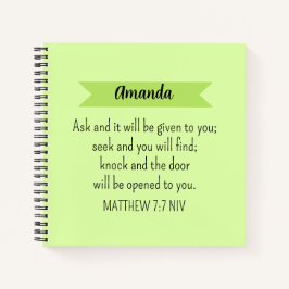 Simple Lime Green Frage Gottsbibel Verse Christlic Notizblock